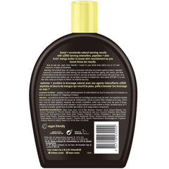 Key ingredients of B.TAN UV Tanning Lotion highlighted for deep tanning.