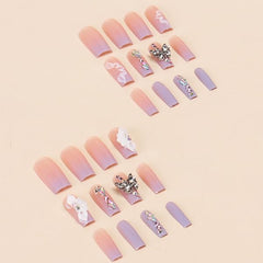 BABALAL 3D flower charms add dimension for eye-catching party nails.