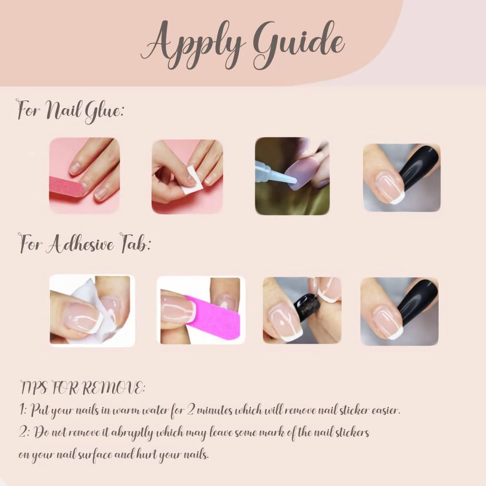 BABALAL Nails included glue supports easy DIY application