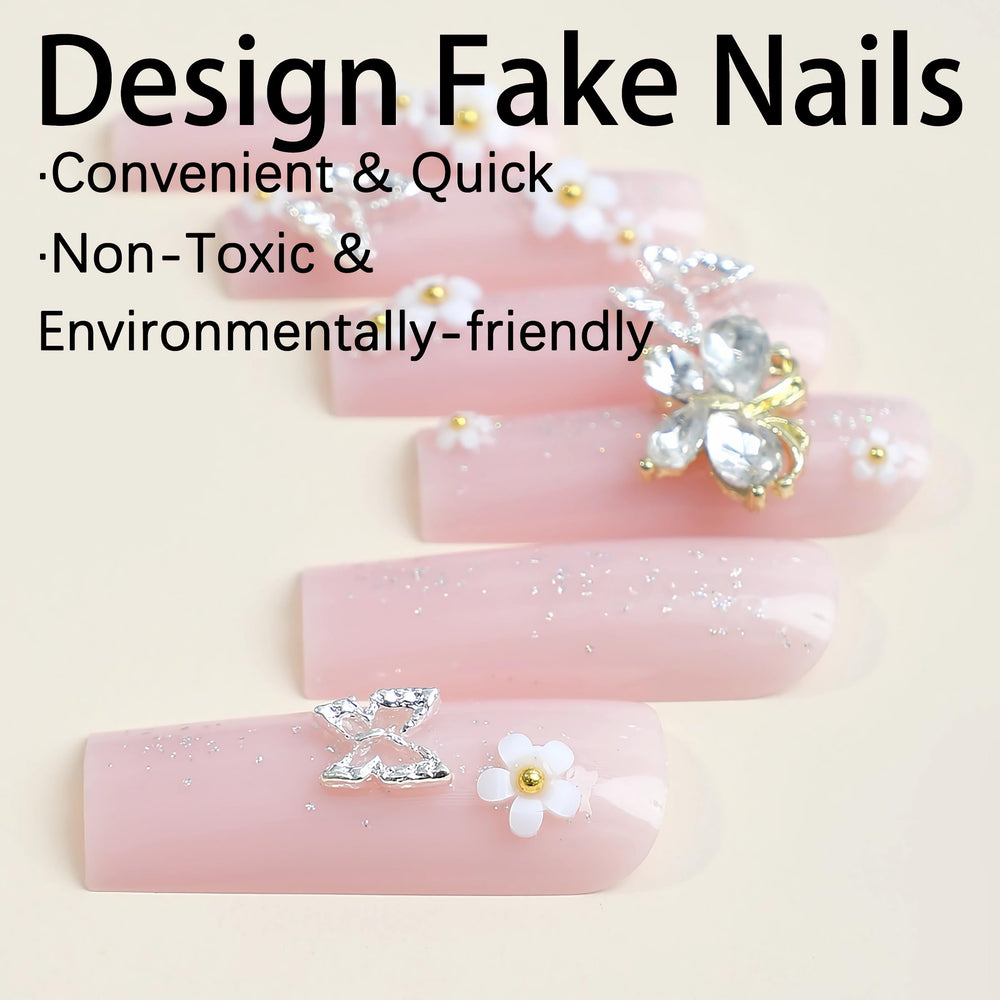 BABALAL nails with glue and tabs for easy DIY application.