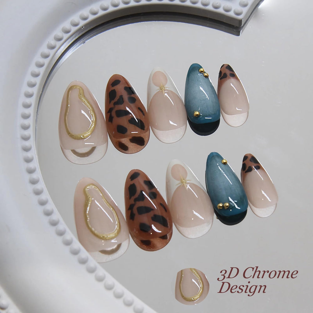 BABALAL almond medium 12-sizes kit for precise nail fit