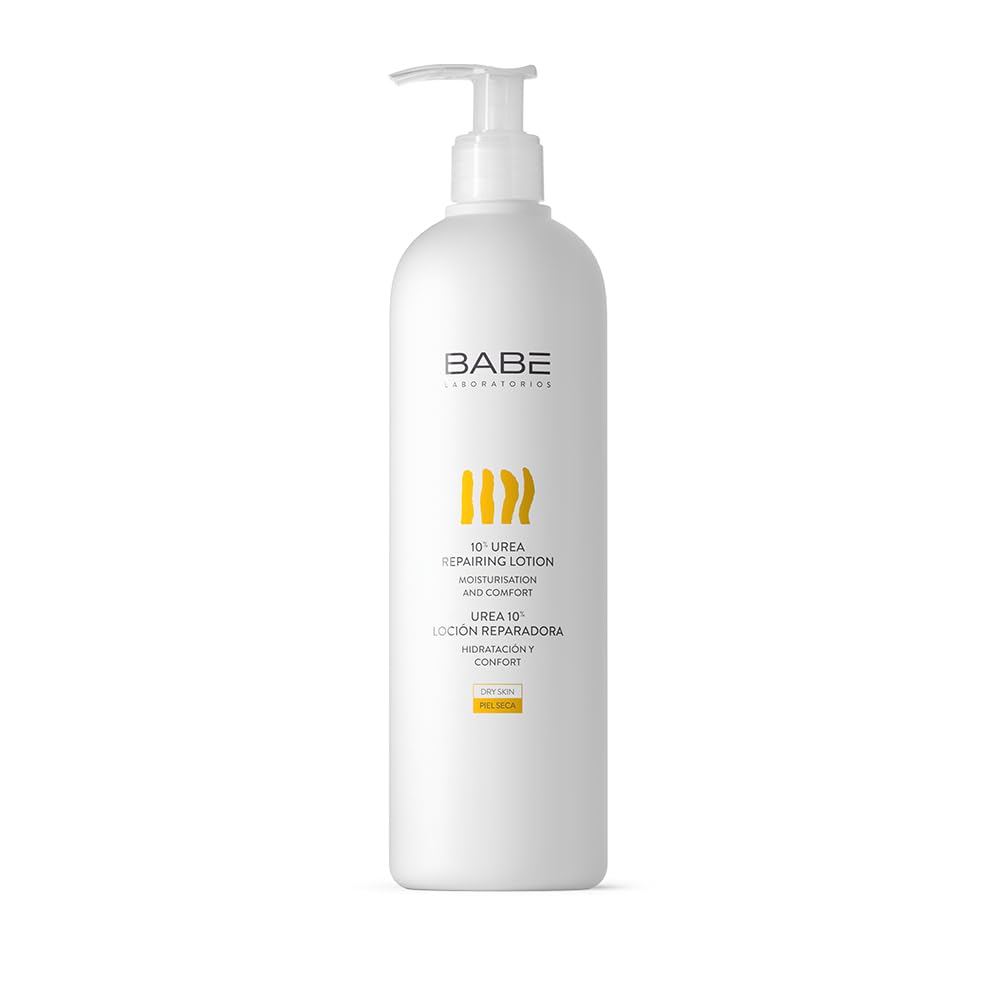 Babe Laboratorios 10% Urea Repairing Lotion bottle delivering deep hydration for dry skin
