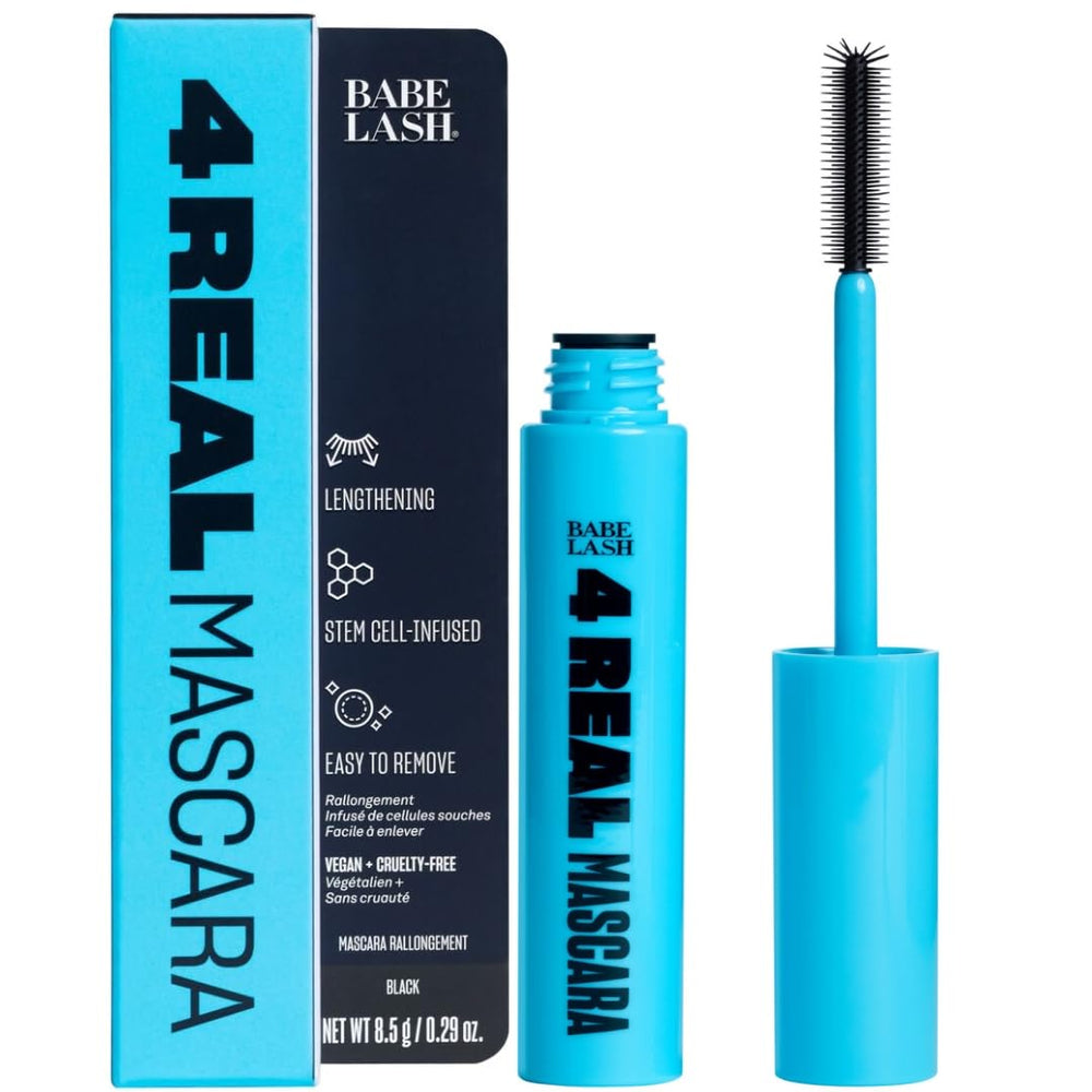 BABE ORIGINAL 4 Real Mascara brush close-up shows silicone wand for precise lash grip.