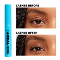 BABE ORIGINAL 4 Real Mascara lifted lashes demonstrate fluttery, defined volume.