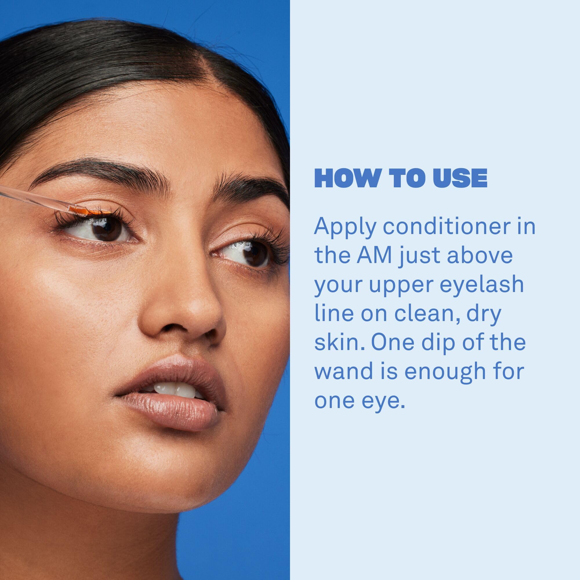Babe Lash Enhancing Conditioner applied on clean, dry lashes for daily use