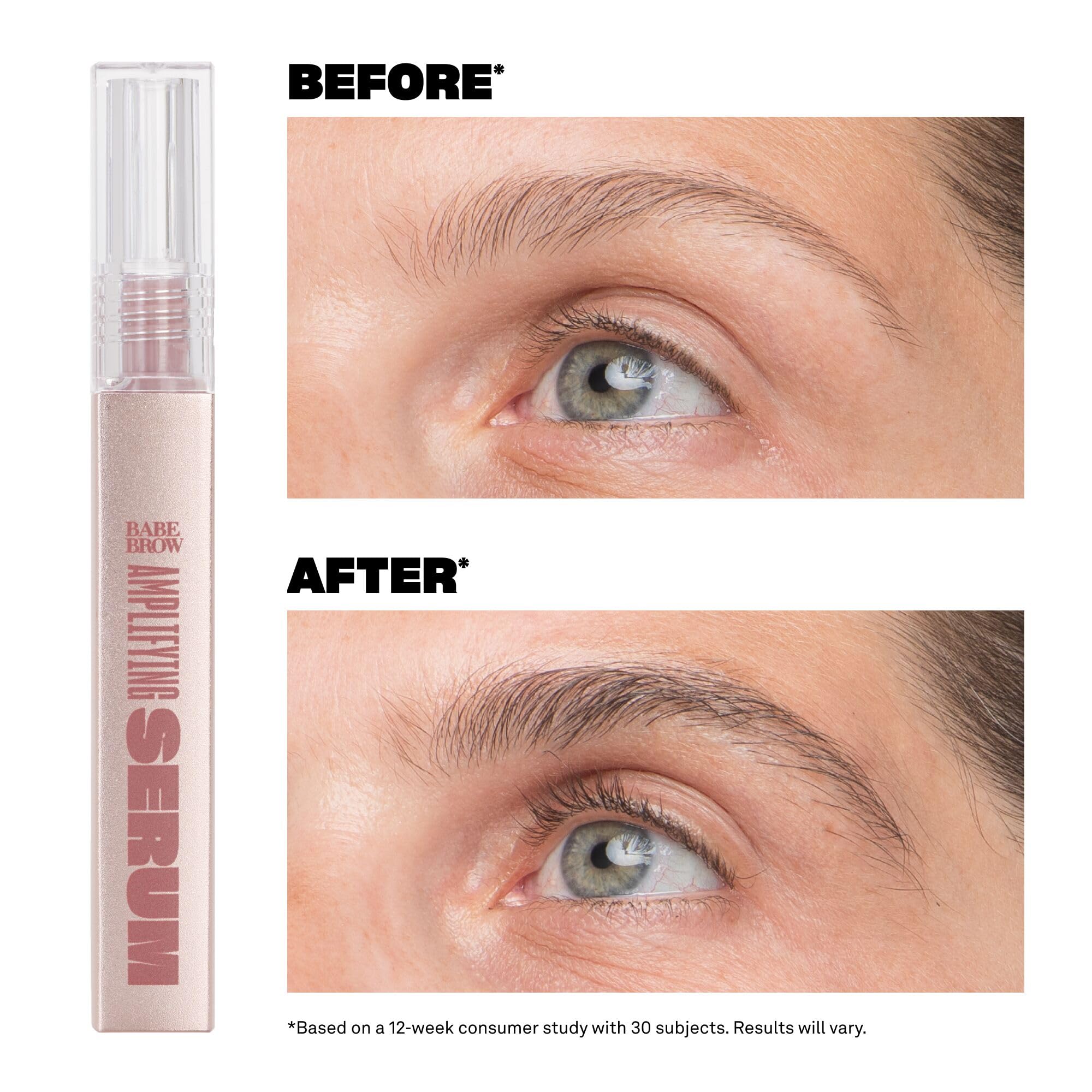 Babe Original Eyebrow Serum hyaluronic acid adds hydration for smooth application.