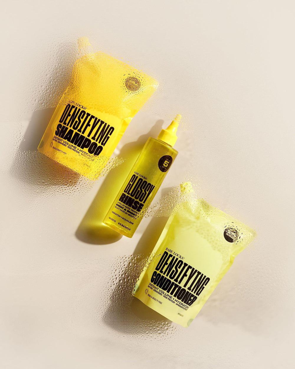 BABE ORIGINAL Glossy Rinse after-use hair finishing look with glossy hydration and protection