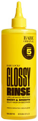BABE ORIGINAL Glossy Rinse bottle viewed for shine-boosting hydration