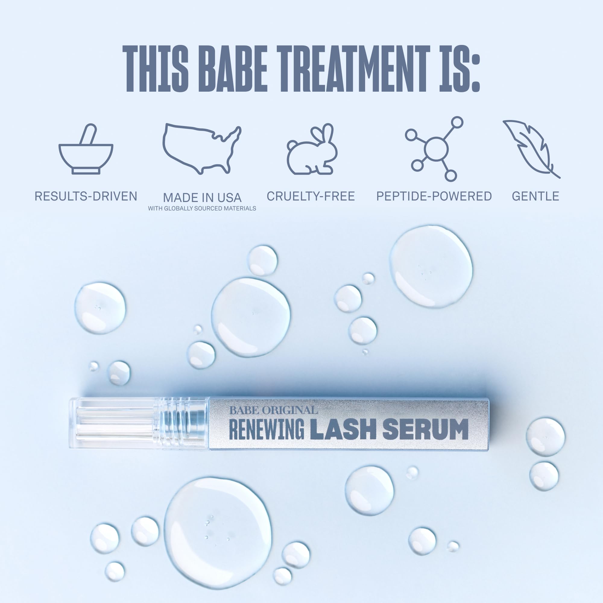 BABE ORIGINAL Lash fallout-reduction look highlights reduced shedding over time.
