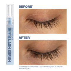 BABE ORIGINAL Renewing Lash Serum brush applicator demonstrates easy nightly application.