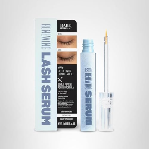 BABE ORIGINAL Renewing Lash Serum Tahitian sea micro-algae focus hints nourishing botanicals.