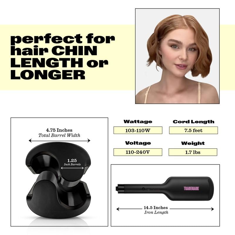 Babe Waves X dual-barrel waver in gift-ready packaging