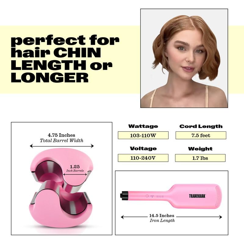 Babe Waves X temperature settings dial showing customizable styling temps.