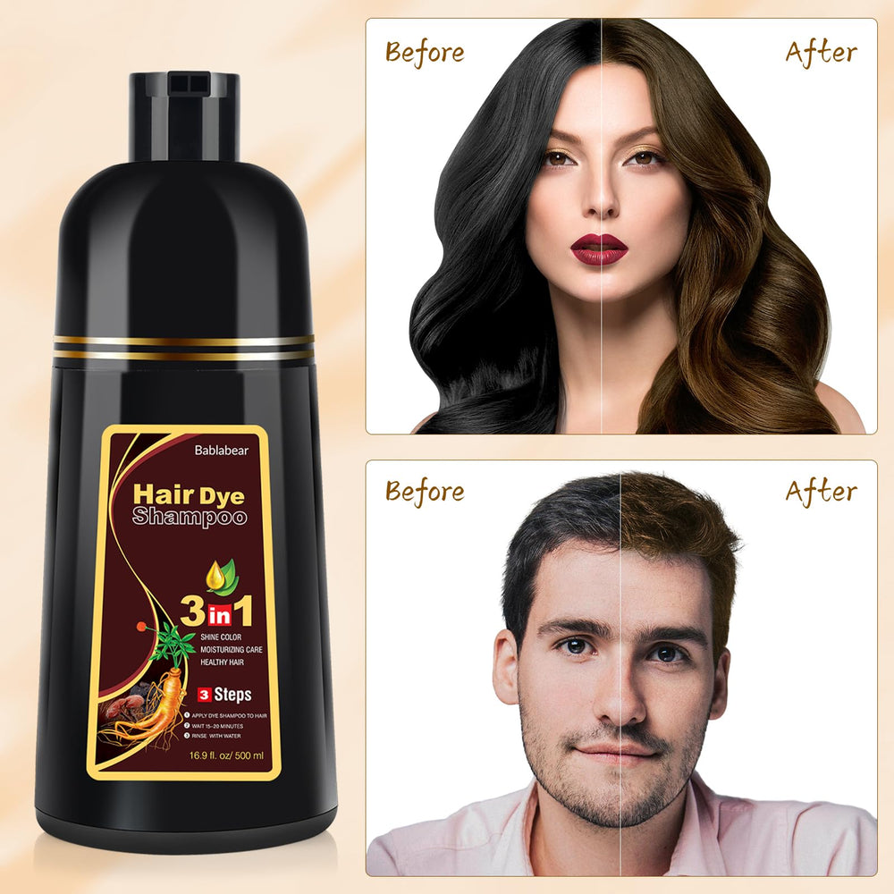 Bablabear application on dry hair demonstrates easy 15–20 minute color treatment.