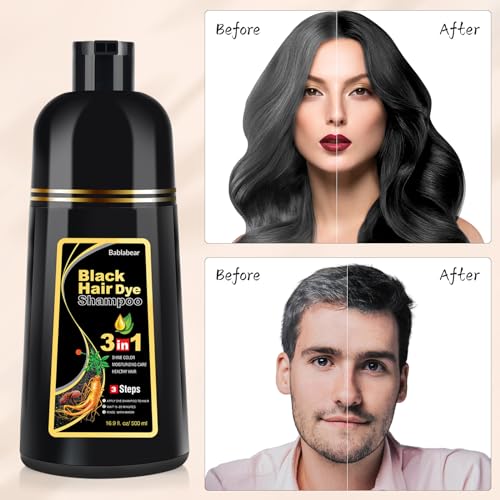 Bablabear color shampoo application illustrates a quick 15–20 minute processing for at-home color.