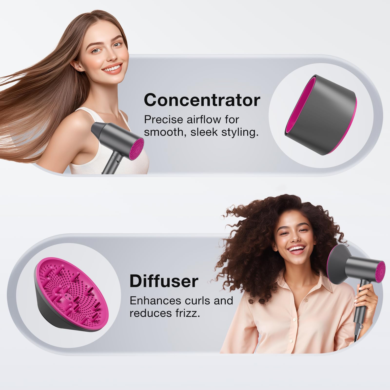 BABONIR Ionic Hair Dryer blue ion light indicator reduces static