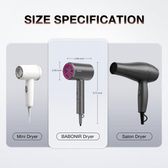 BABONIR Ionic Hair Dryer concentrator nozzle for sleek, precise blowouts