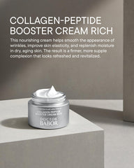 BABOR Collagen Face Cream hyaluronic-acid-swirl close-up demonstrates plumping hydration for dewy skin