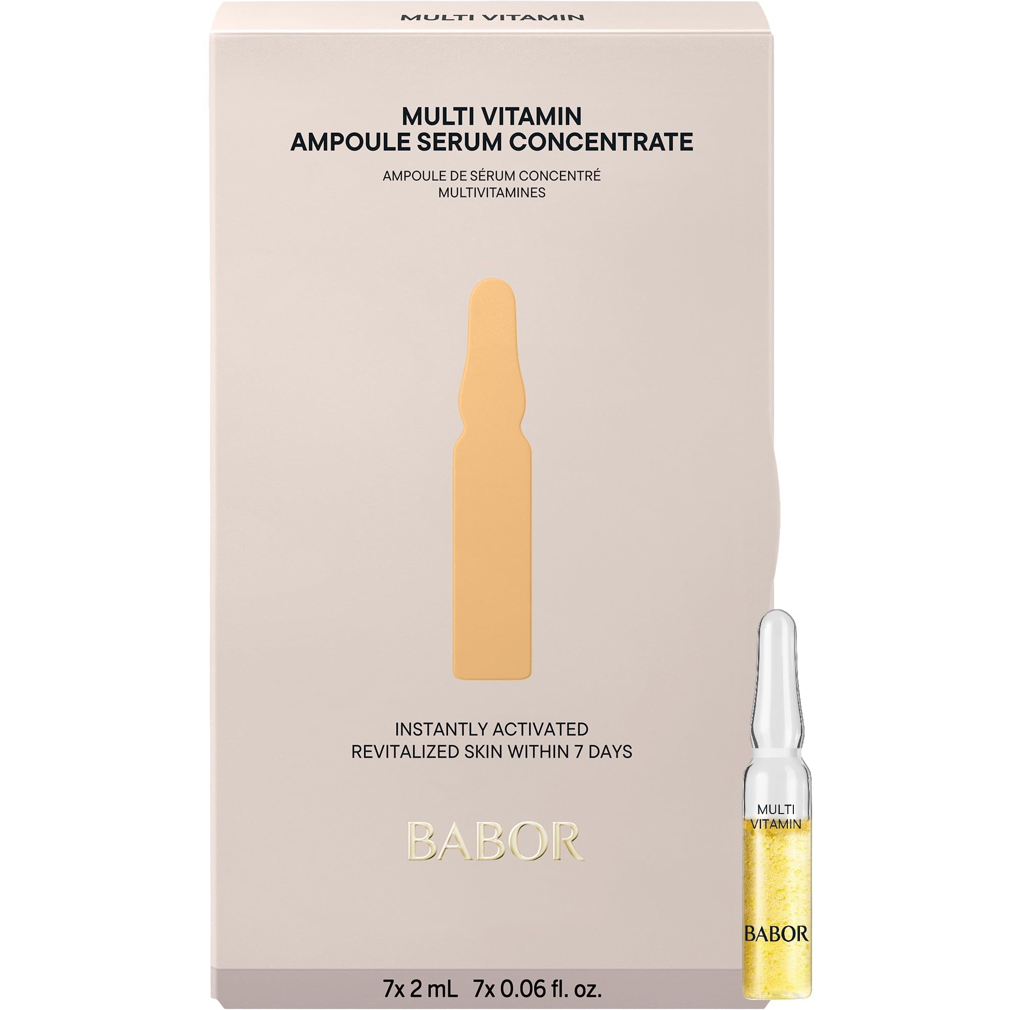 BABOR multi vitamin ampoule bottle for radiant skin with vitality boost