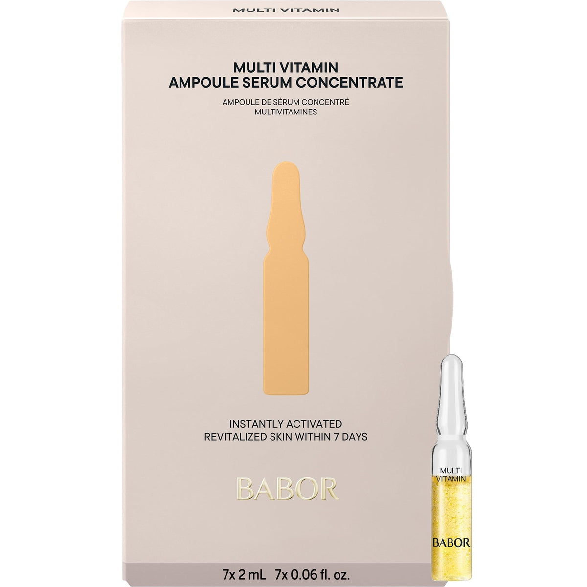 BABOR multi vitamin ampoule bottle for radiant skin with vitality boost
