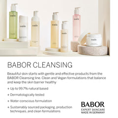 BABOR Soothing Rose Toner applying on cotton pad demonstrates gentle hydrating calming ritual