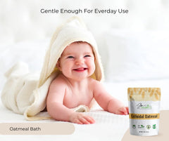 Baby Shea Colloidal Oatmeal Powder pour into bath for gentle cleansing