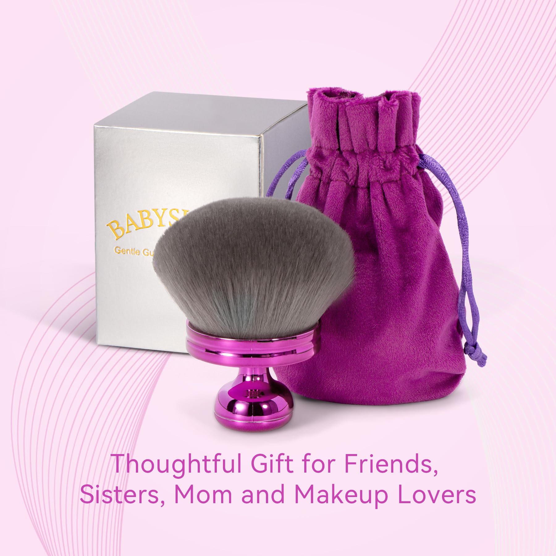 BABYSHEEP 3-2inch kabuki brush for smooth body makeup application