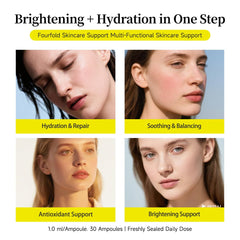 BACHERI brightening glow portrait suggesting improved radiance from the serum.