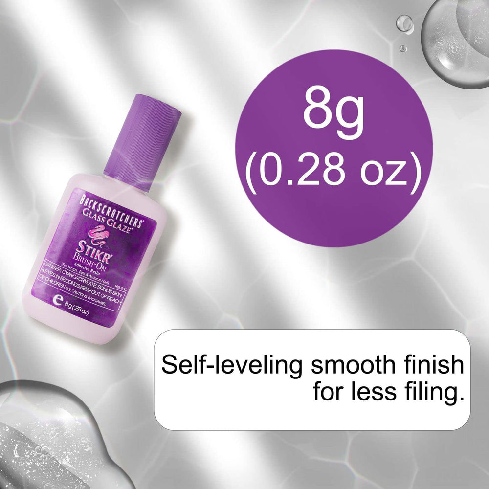 Backscratchers Glass Glaze Stikr Resin delivers a professional-looking, smooth final layer.