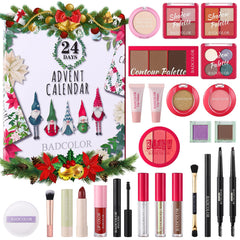 Badcolor advent calendar cover showcases a festive countdown for holiday makeup looks.
