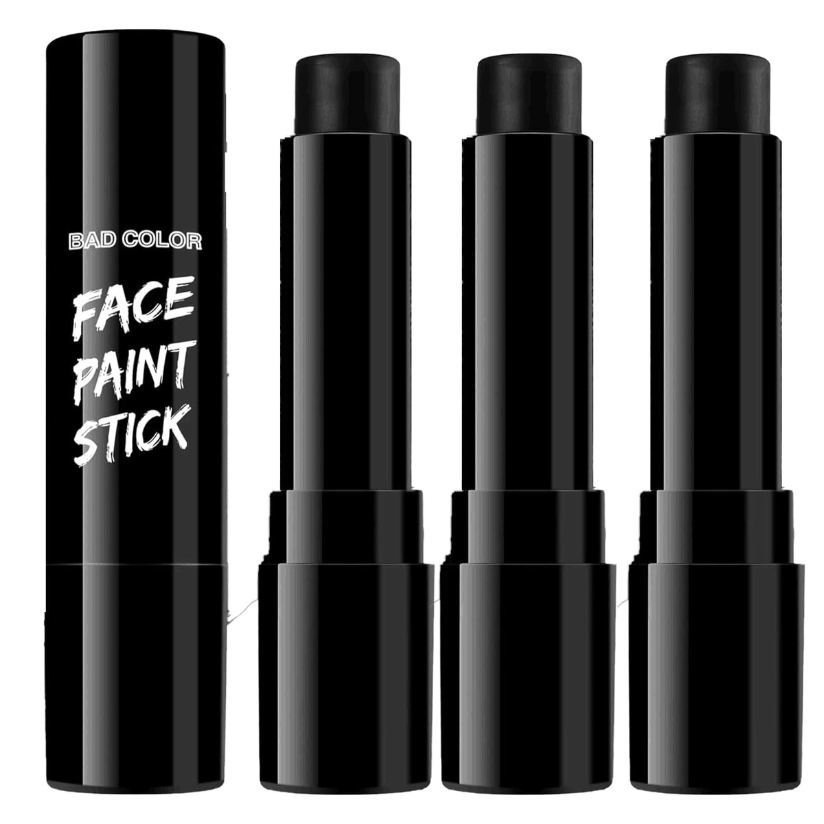 BADCOLOR face paint stick set ready-to-use for smooth application.
