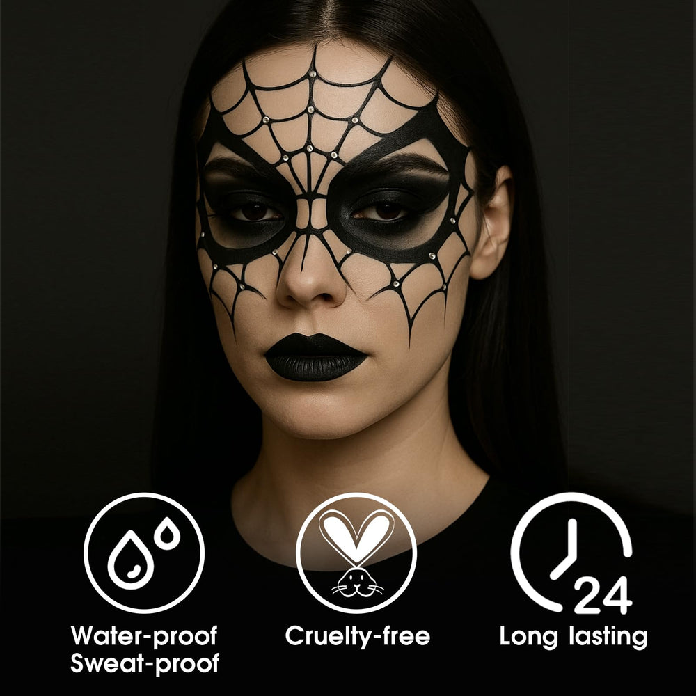 BADCOLOR multi-purpose face-body paint enables sports, Halloween, cosplay looks.
