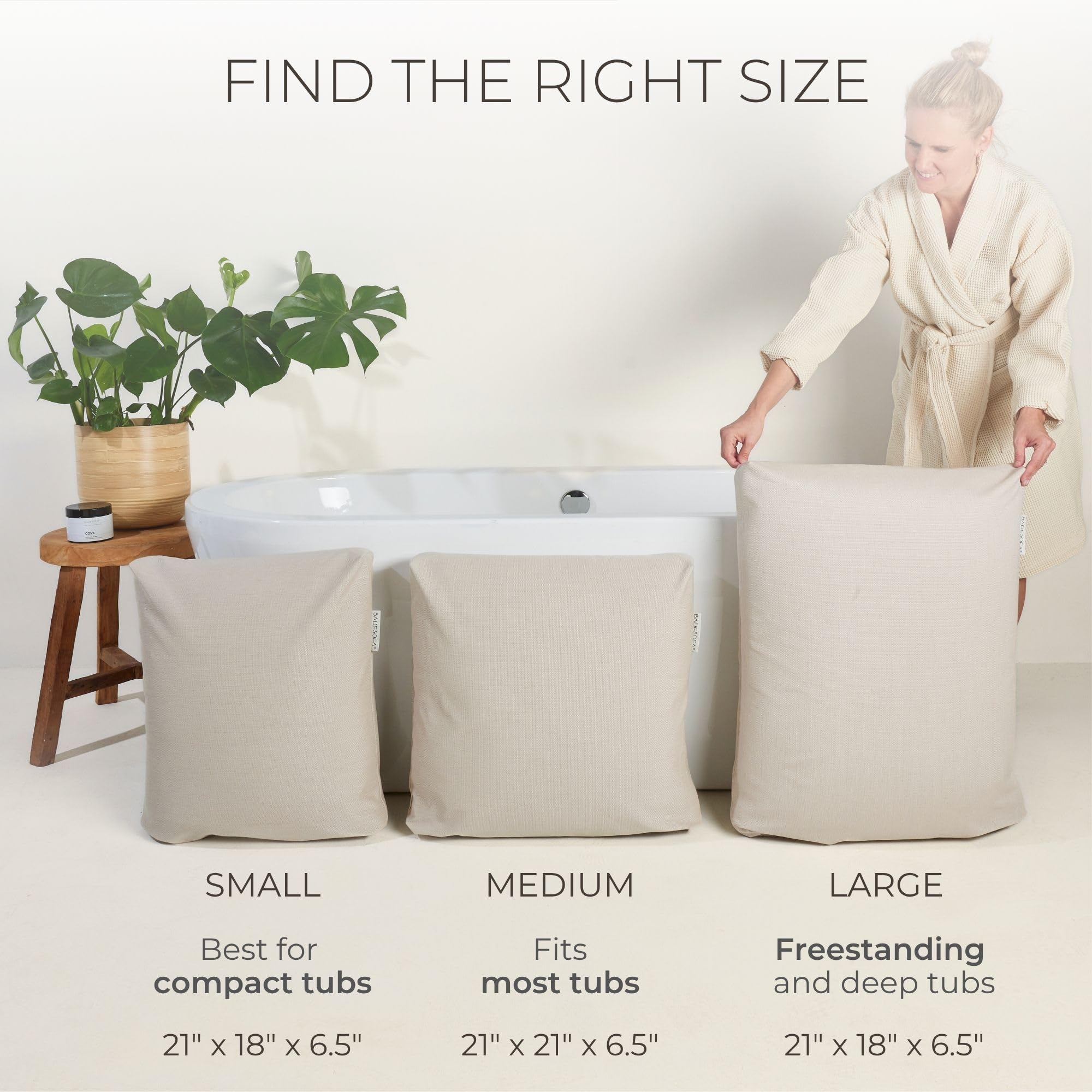 BADESOFA Luxury Bath Pillow S handmade in North America for premium quality.