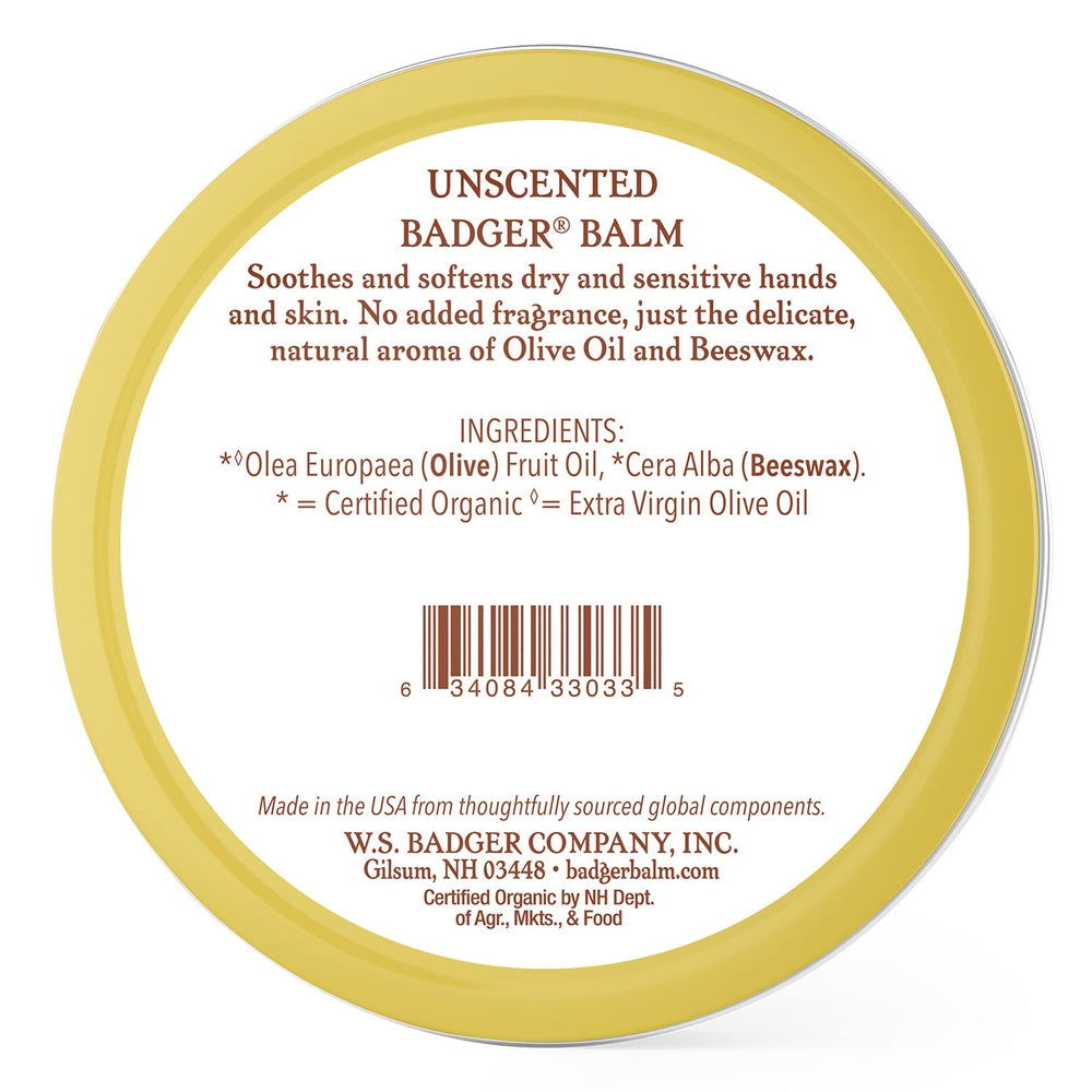 Badger Balm hand lotion application on dry hands for daily care.
