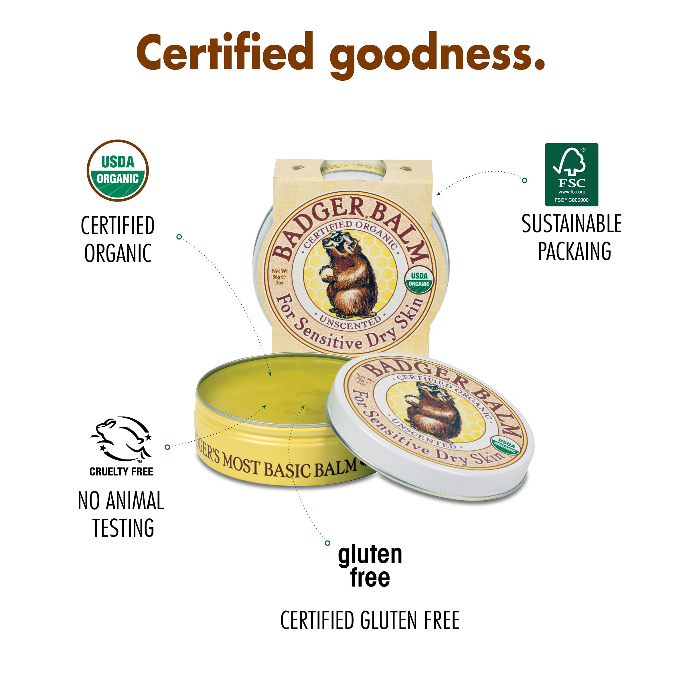 Badger Balm recycled metal tin packaging supports sustainable options.