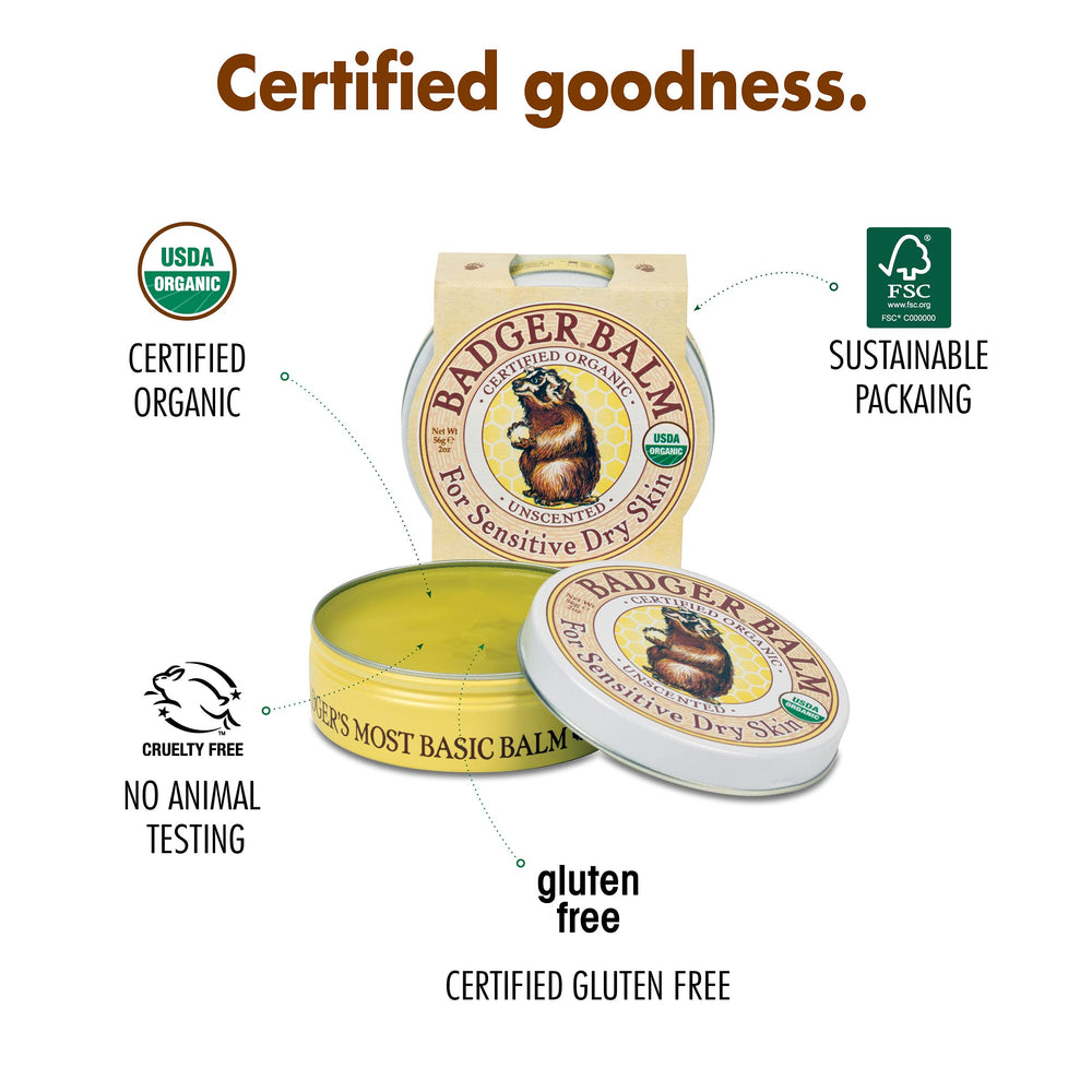 Badger Balm recycled metal tin packaging supports sustainable options.