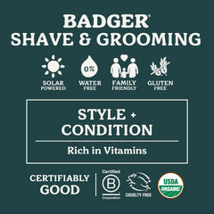 Badger beard balm ingredients with jojoba, babassu and baobab for nourishment