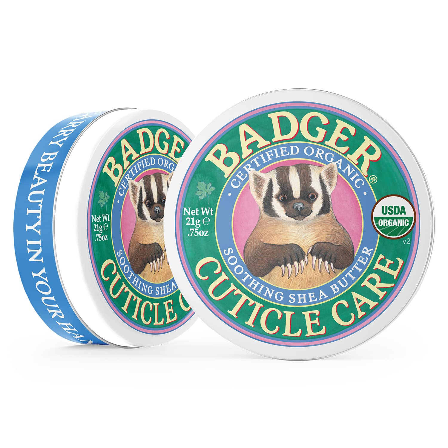 Scent notes of Badger Cuticle Care with geranium and lemongrass for subtle aroma