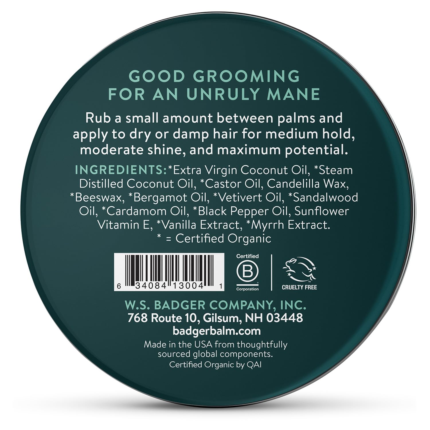 Badger Hair Pomade on textured hair shows versatile, non greasy finish