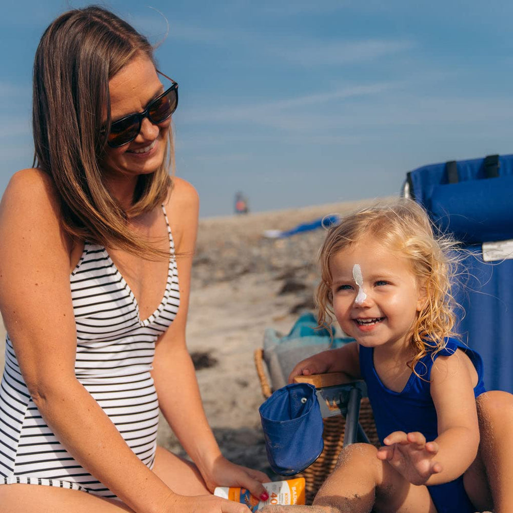Badger Kids Mineral Sunscreen packaging shows 50% PCR tube, sustainable choice for families.