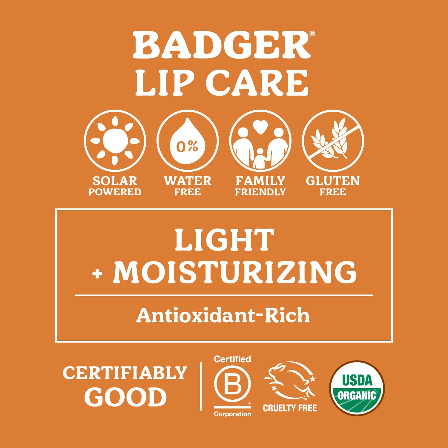 Badger Lavender Orange Lip Balm 4-pack packaging view