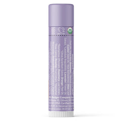 Badger Lavender Orange Lip Balm close-up gliding silky texture with shine
