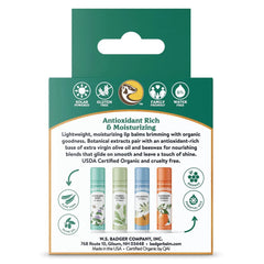 Badger Tea Tree lip balm tube with refreshing moisturizing feel.