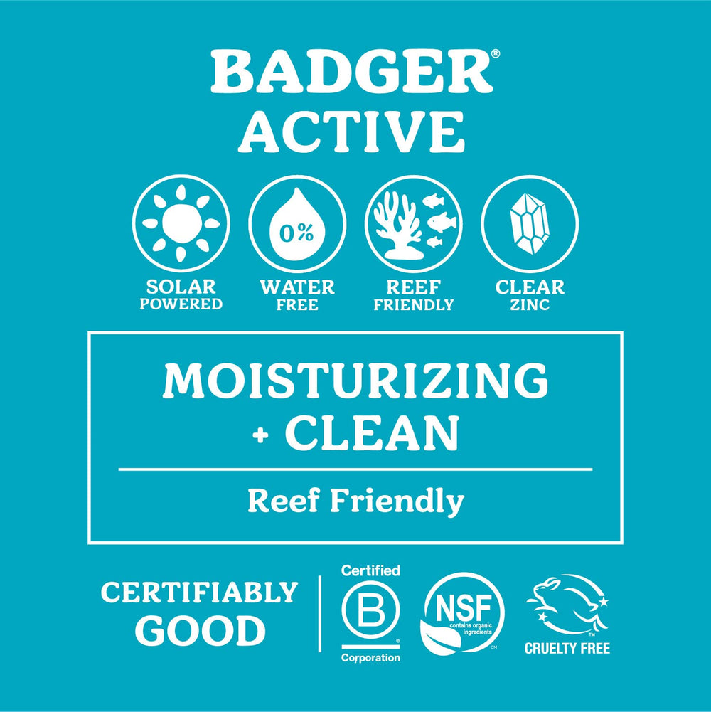 Badger SPF 35 water-resistant face stick for outdoors