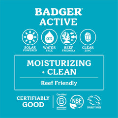 Badger mineral sunscreen lip balm unscented close-up shows fragrance-free formula.