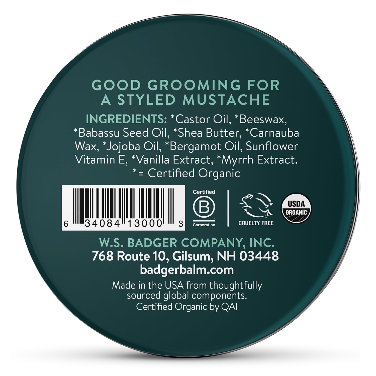 Badger Mustache Wax applied to moustache and beard for versatile grooming
