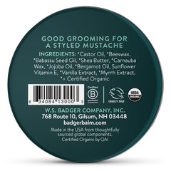 Badger Mustache Wax applied to moustache and beard for versatile grooming