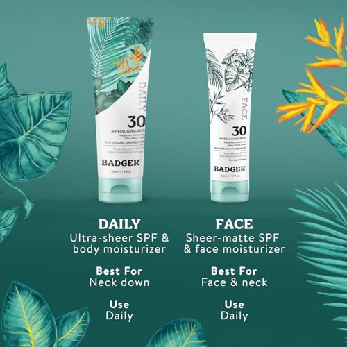Badger Organic Plant Oils and zinc oxide ingredients label emphasize gentle nourishment.