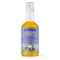 Badger pregnant belly oil bottle 4oz for smooth, hydrated skin