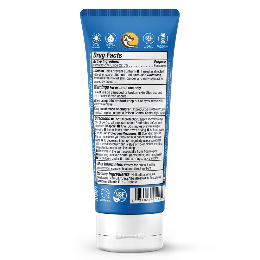 Badger Reef Safe Sport mineral sunscreen includes four simple ingredients for gentle nourishment.